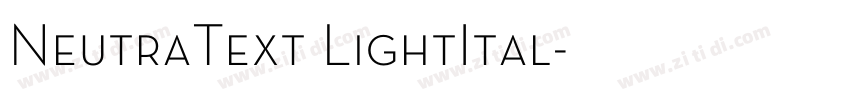 NeutraText LightItal字体转换